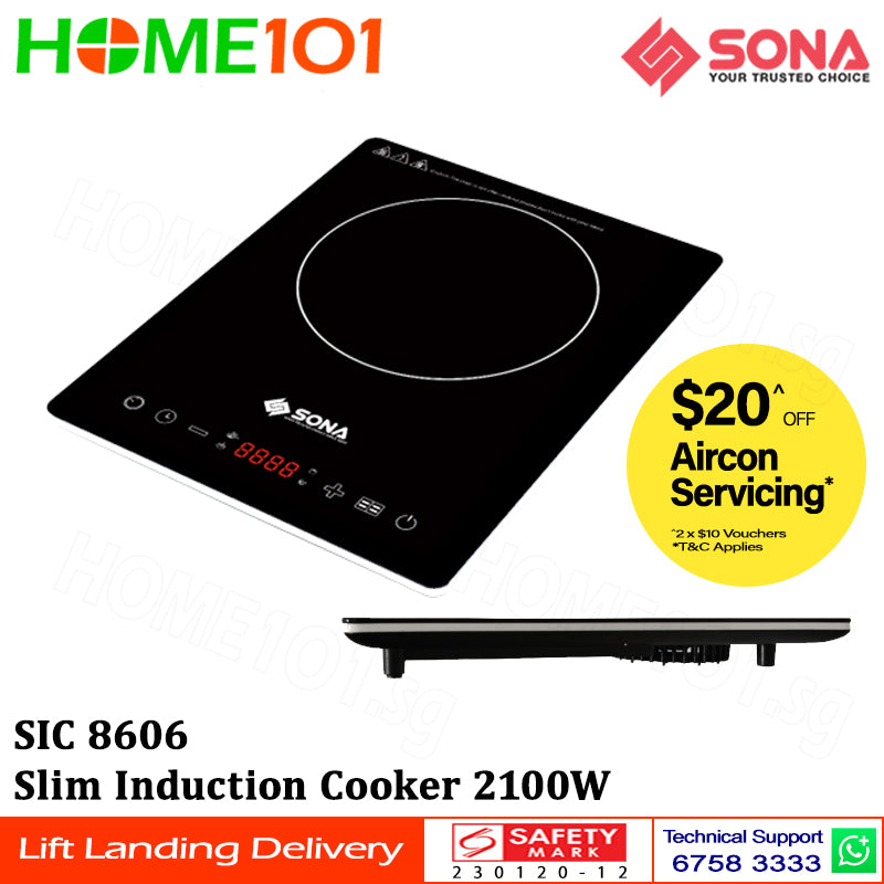 Sona Slim Induction Cooker 2100W SIC 8606