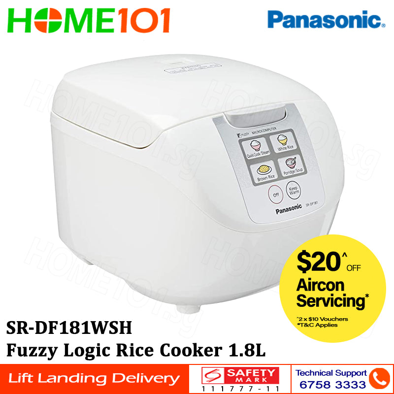 Panasonic Fuzzy Logic Rice Cooker 1.8Litres SRDF181WSH