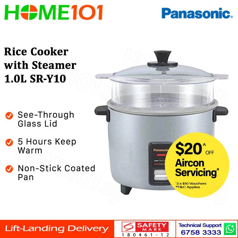 Panasonic Rice Cooker with Steamer 1.0L SR-Y10