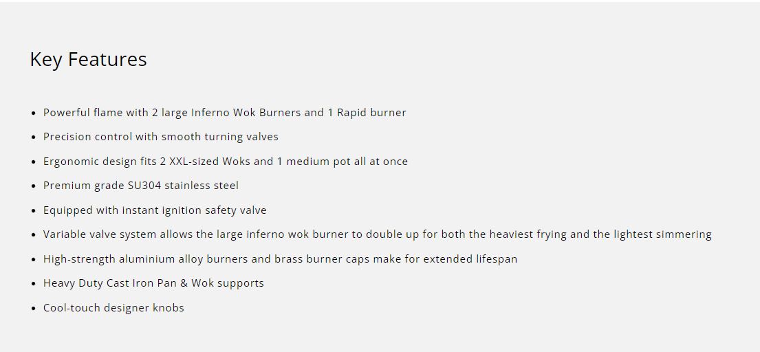 Tecno Stainless Steel Cooker Gas Hob 3 Burners SR 883SV I SR883SV - LPG / PUB - FREE INSTALLATION