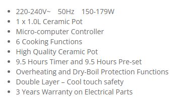 Sona Digital Stew Cooker 1.0L SSC 1061