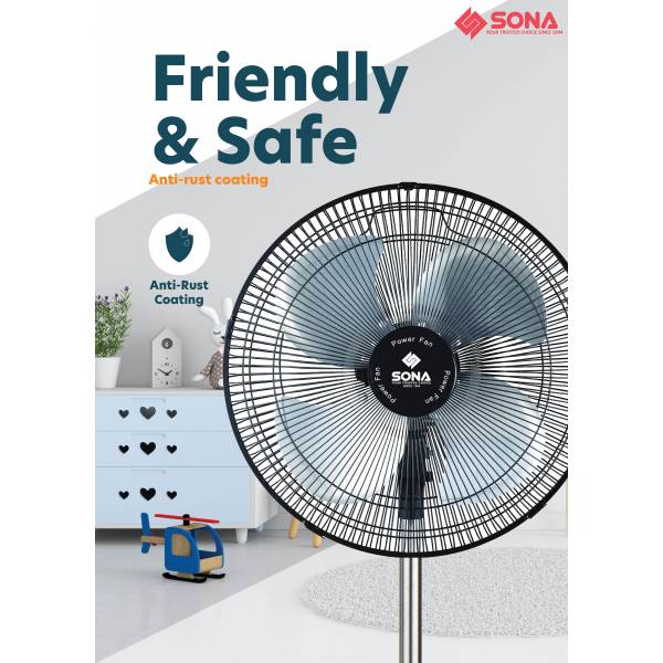 Sona Power Stand Fan 12" SSO 6062N