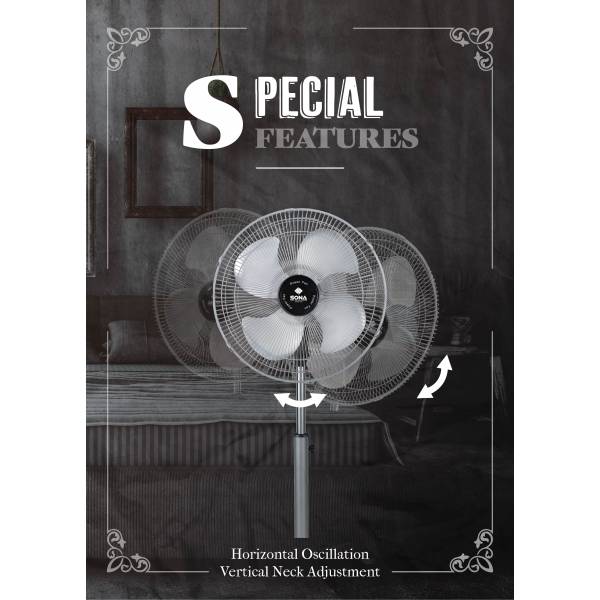 Sona Power Stand Fan 16" SSO 6065 | SSO6065
