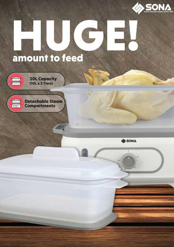 Sona Electric Steamer 20L SSR 3164