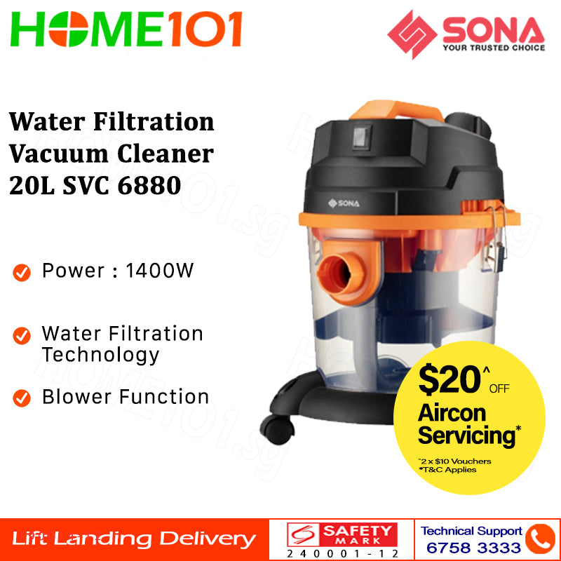 Sona Water Filtration Vacuum Cleaner 20L SVC 6880