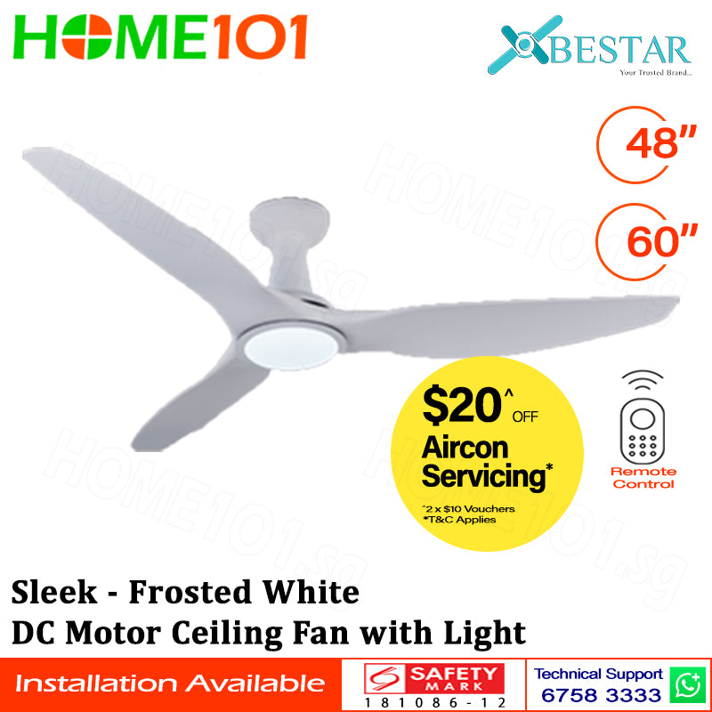 ($1 REPLACEMENT) Bestar DC Motor Ceiling Fan with Remote Control & Light 48ā/60ā Sleek