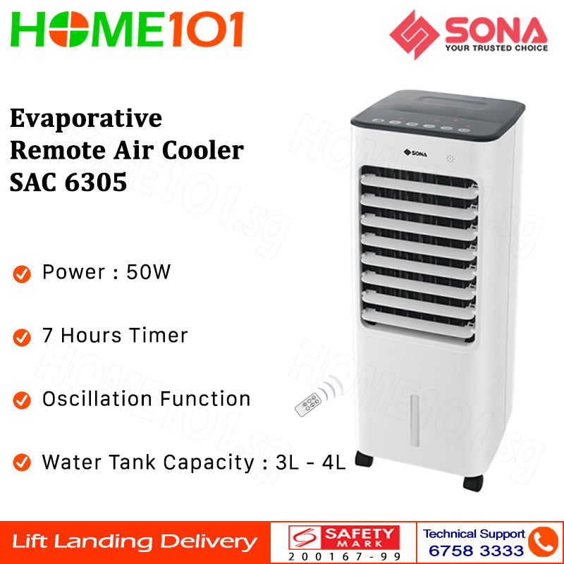 Sona Evaporative Remote Air Cooler SAC 6305