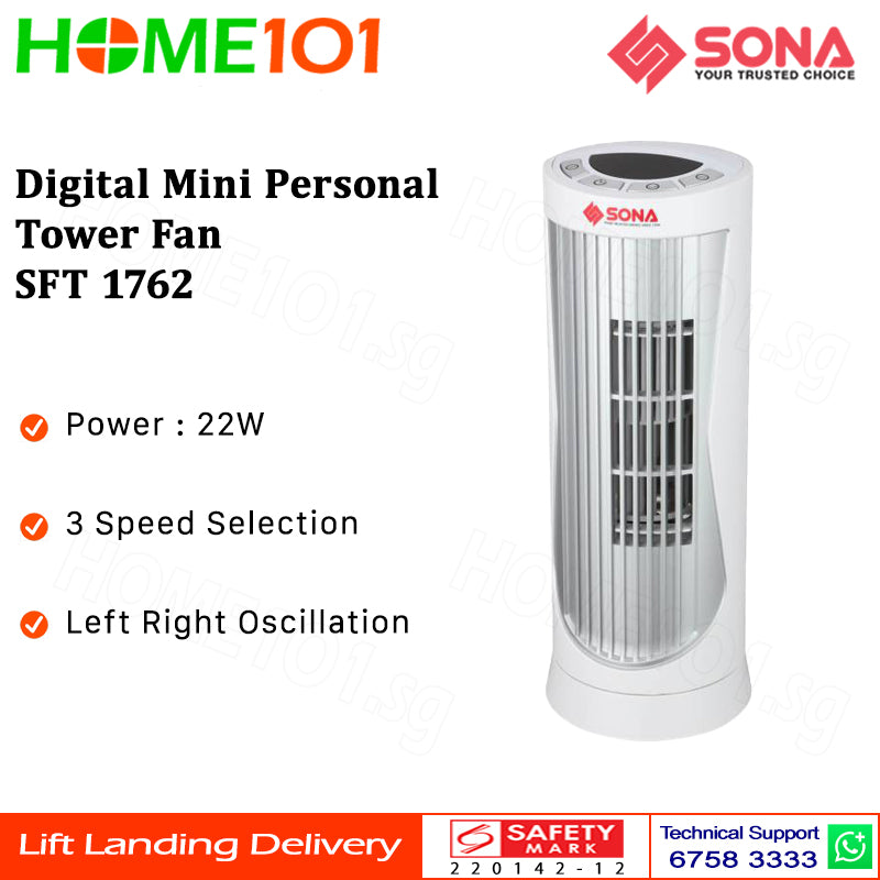 Sona Digital Mini Personal Tower Fan SFT 1762