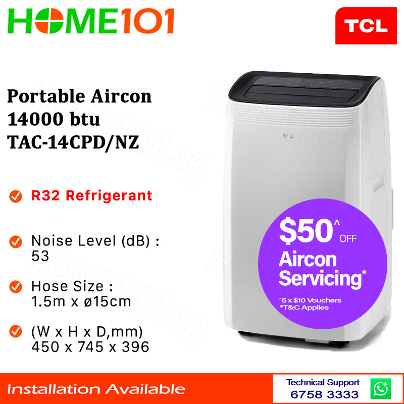 TCL Portable Aircon 14000BTU TAC-14CPD/NZ