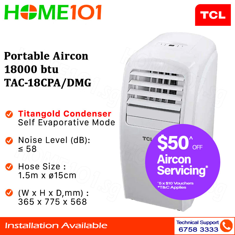 TCL Portable Aircon 18000BTU TAC-18CPA/DMG