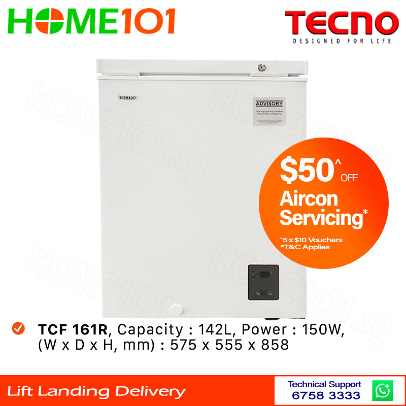 Tecno Chest Freezer with Digital Control 142L TCF 161R | TCF161R