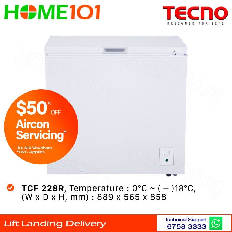 Tecno Chest Freezer 210L TCF 228R I TCF228R