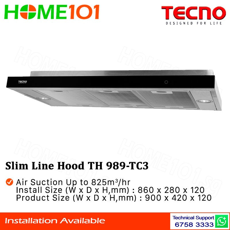 Tecno Slim Line Hood 90cm TH 989-TC3