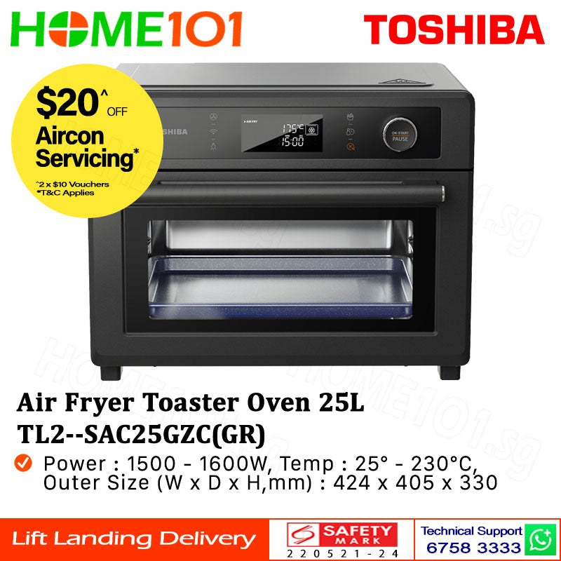 Toshiba Air Fryer Toaster Oven 25L TL2-SAC25GZC