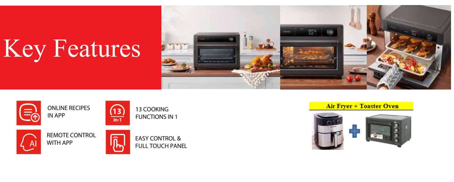 Toshiba Air Fryer Toaster Oven 25L TL2-SAC25GZC