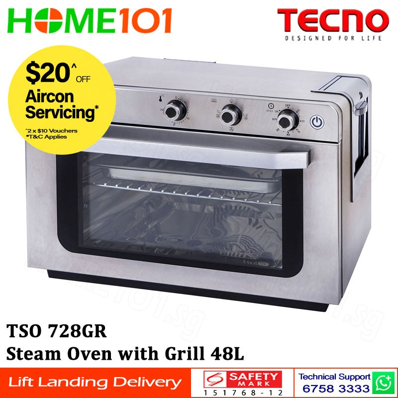 Tecno Steam Oven with Grill 26L TSO 728GR