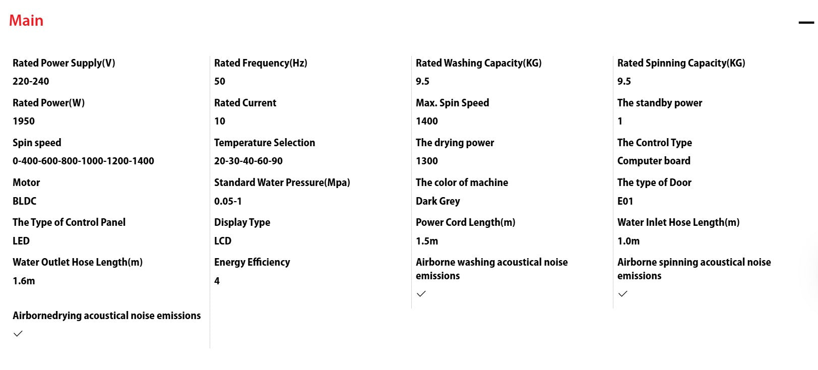 Toshiba Front Load Washer 9.5KG TW-T25BZU105MWS(MG)