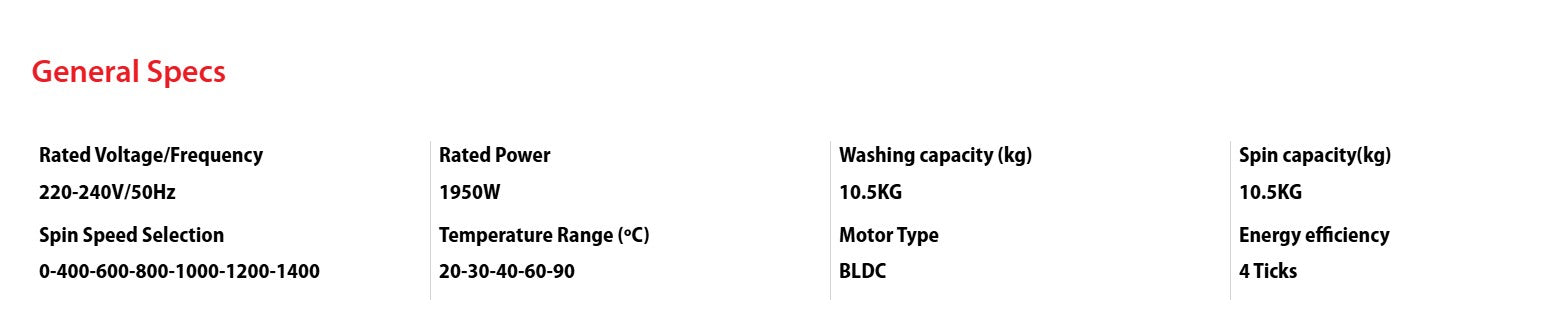Toshiba JAPANDi Style Front Load Washer 10.5KG TW-T37BZP115MWS(WT)