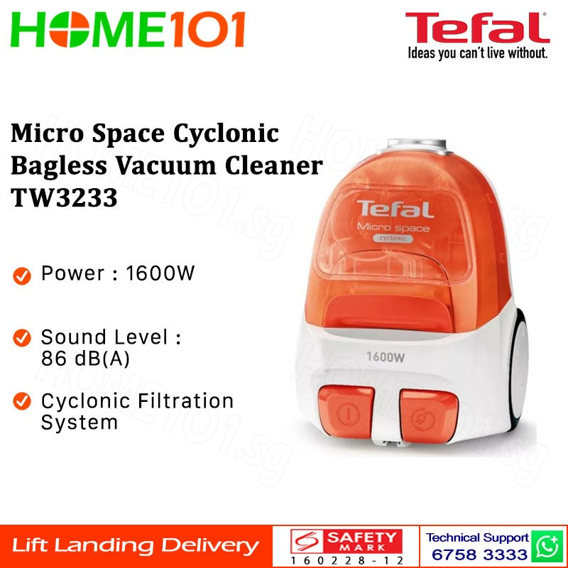 Tefal Cyclonic Bagless Vacuum Cleaner 1600W TW3233 | TW 3233