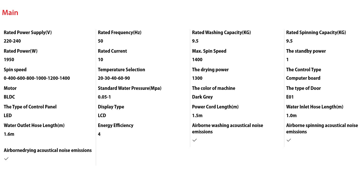 Toshiba Front Load Washer 9.5KG - Dryer 7.0KG TWD-T25BZU105MWS(MG)