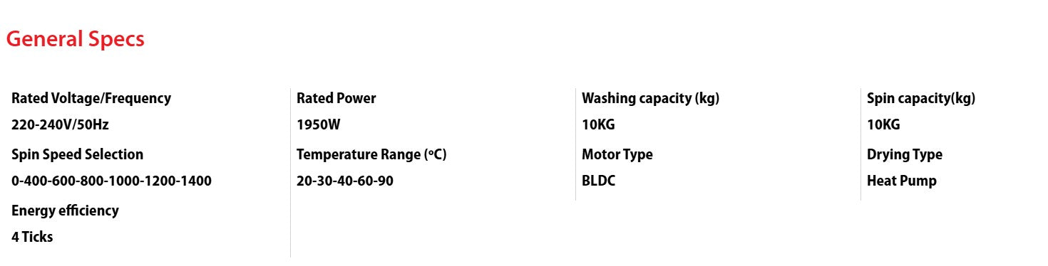 Toshiba JAPANDi Style Front Load Washer 10KG - Dryer 8.0KG TWD-T40BZU110MWS(WT)
