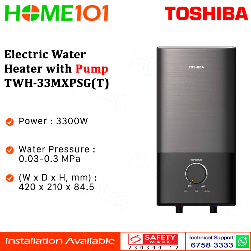 Toshiba Instant Heater with Pump TWH-33MXPSG(T)-CB
