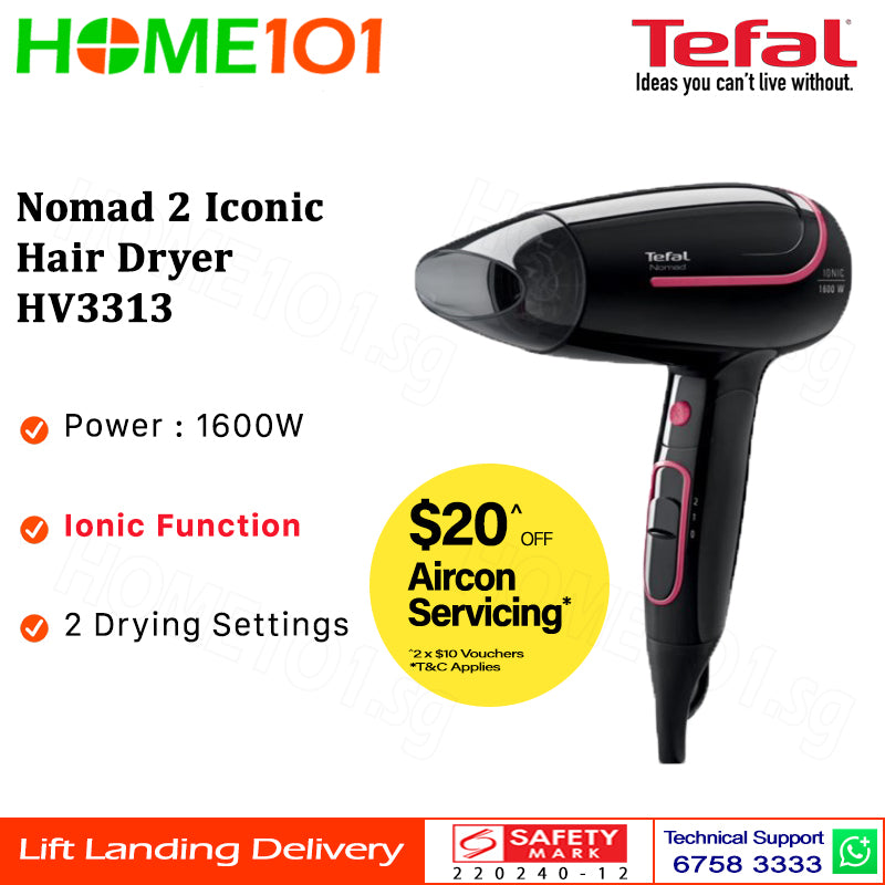 Tefal Nomad 2 Iconic Hair Dryer HV3313