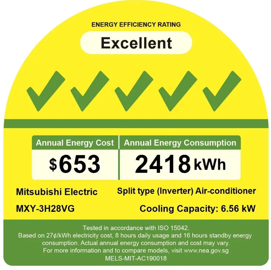 Mitsubishi StarMex Multi-Split AirCon MXY-3H28VG/MSXY-FP10VG x 2 + FP18VG