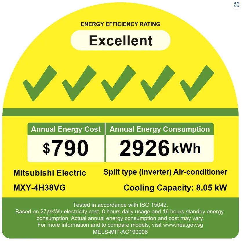 Mitsubishi StarMex Multi-Split AirCon MXY-4H38VG/MSXY-FP10VG x 3 + FP18VG