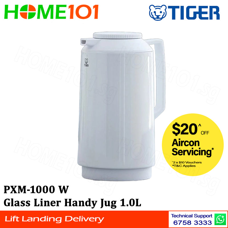 Tiger Glass Liner Handy Jug 1.0L PXM-1000 W