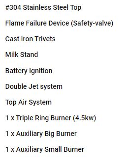 Valenti 3 Burners Built-In Stainless Steel Hob VC 630SB