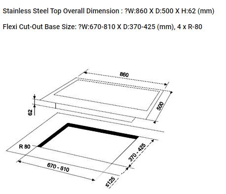Valenti 2 Burners Built-In Stainless Steel Hob VC 920S