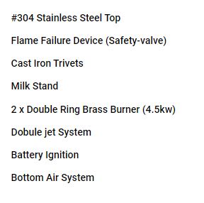 Valenti 2 Burners Built-In Stainless Steel Hob VC 920S