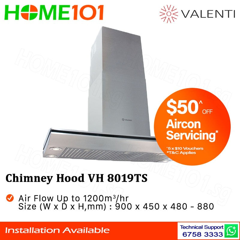 Valenti Chimney Hood 90cm VH 8019TS