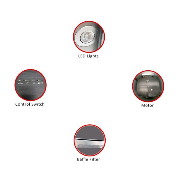 Valenti Chimney Hood 90cm VH 8019TS