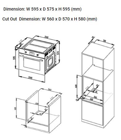 Valenti Built-In Oven VO 6551G