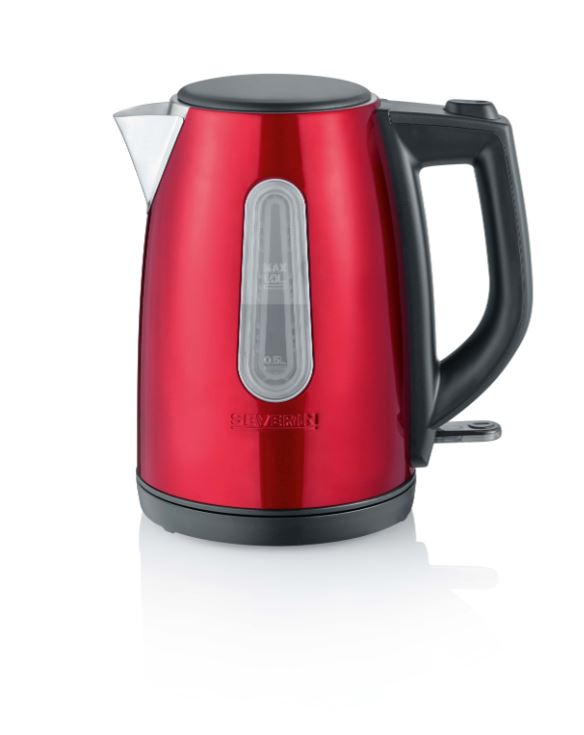 Severin Red Stainless Steel Kettle Jug 1L WK 3417