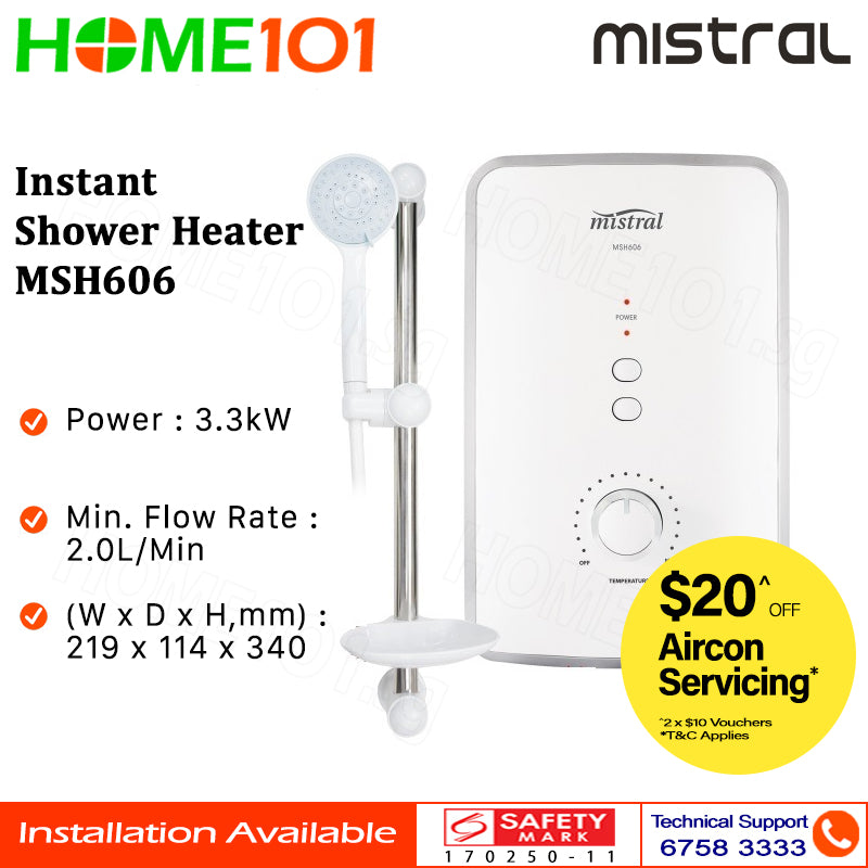 Mistral Electric Instant Shower Heater MSH606