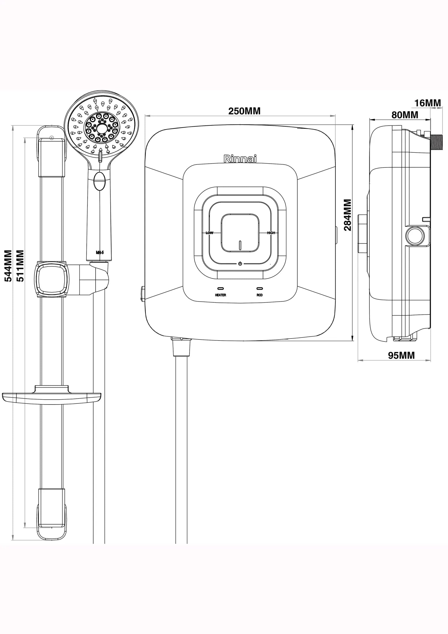 Rinnai Hydroto Series Instant Water Heater REI-C330NP