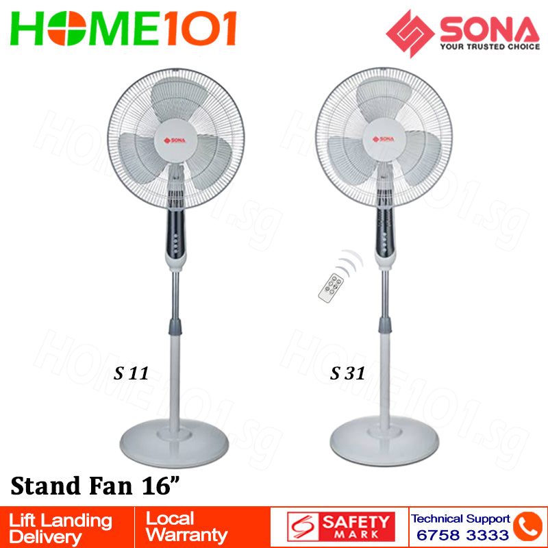 Sona Basic Stand Fan 16" S11 | S-11 | S31 | S-31