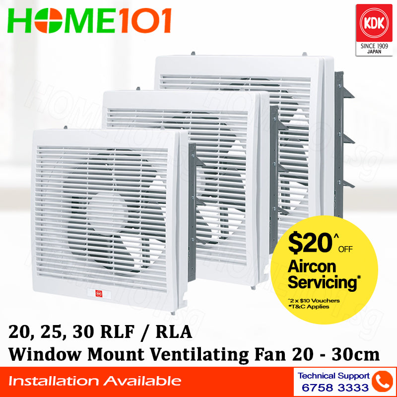 KDK Window Mounted Ventilating Fan 20/25/30cm 20RLA / 25RLA / 30RLA