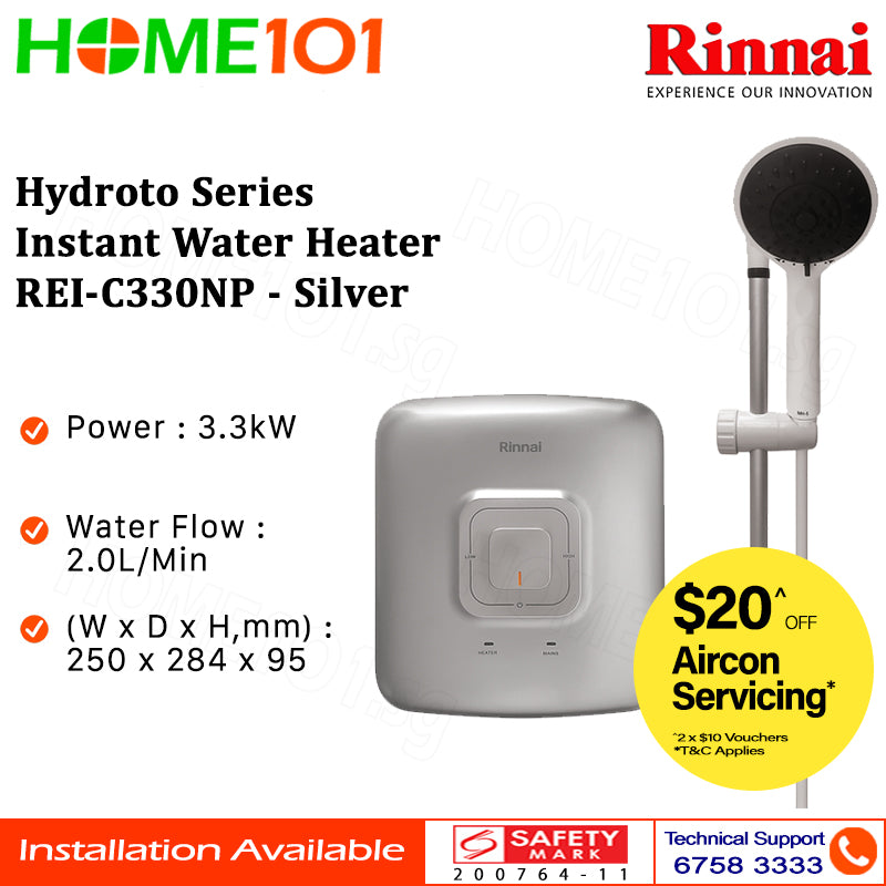 Rinnai Hydroto Series Instant Water Heater REI-C330NP