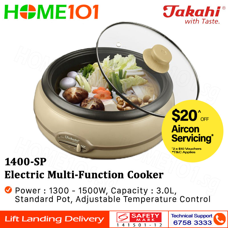 Takahi Electric Multi-Function Cooker 1500W 3.0L 1400SP