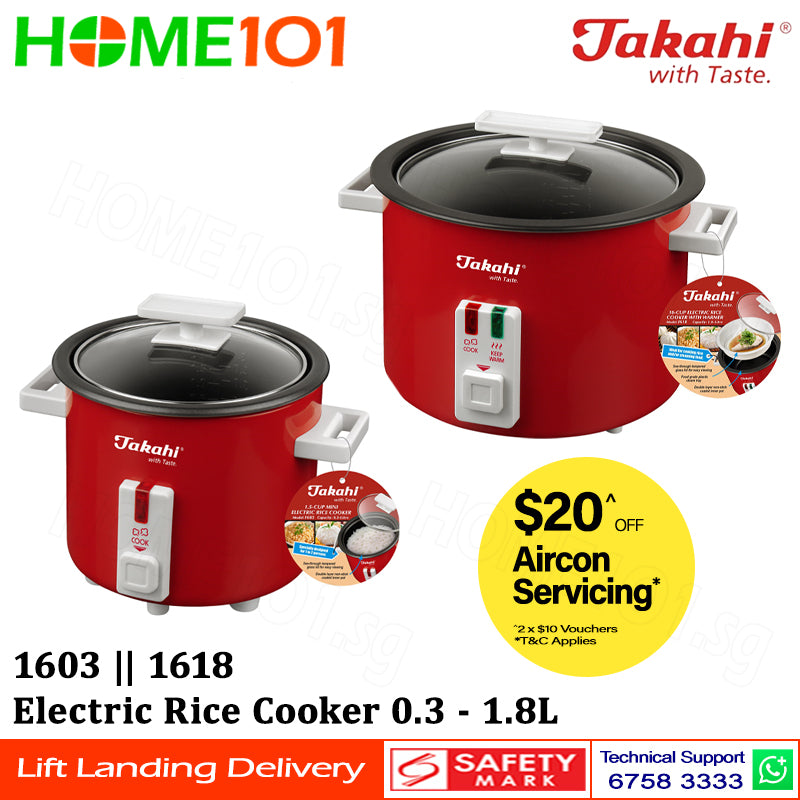 Takahi Electric Rice Cooker 0.3 - 1.8L 1603 || 1618