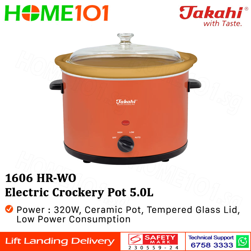 Takahi Electric Crockery Pot 5.0L 1606HR-WO