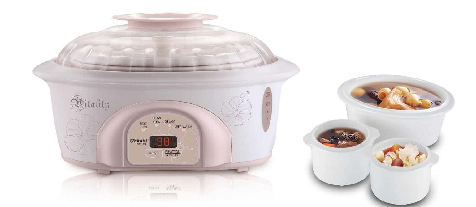 Takahi Stewing & Steaming Cooker 2 x 0.6L + 1.6L 1694