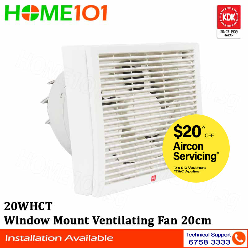 KDK Window Mounted Ventilating Fan 15 - 20cm 15WHPCT - 20WHCT