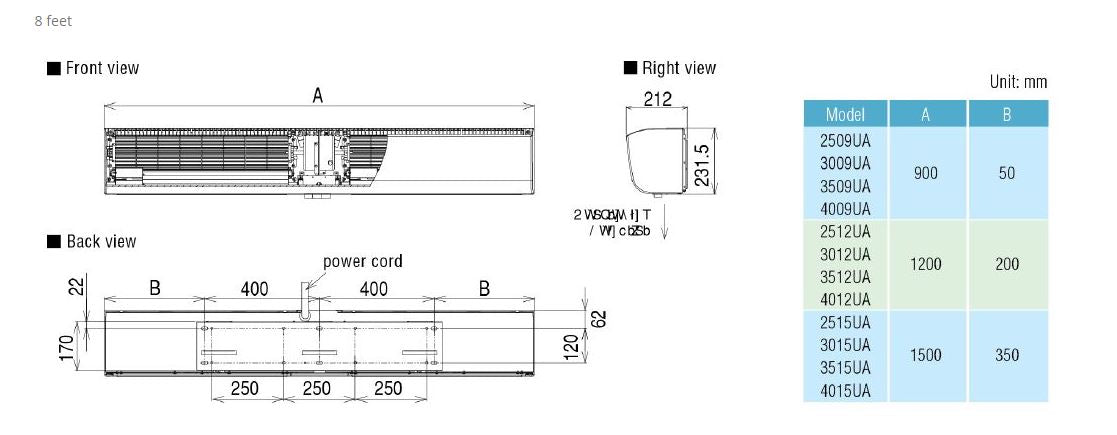 KDK 90cm Air Curtain 2509UA