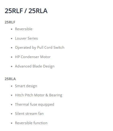 KDK Window Mounted Ventilating Fan 25cm 25RLF
