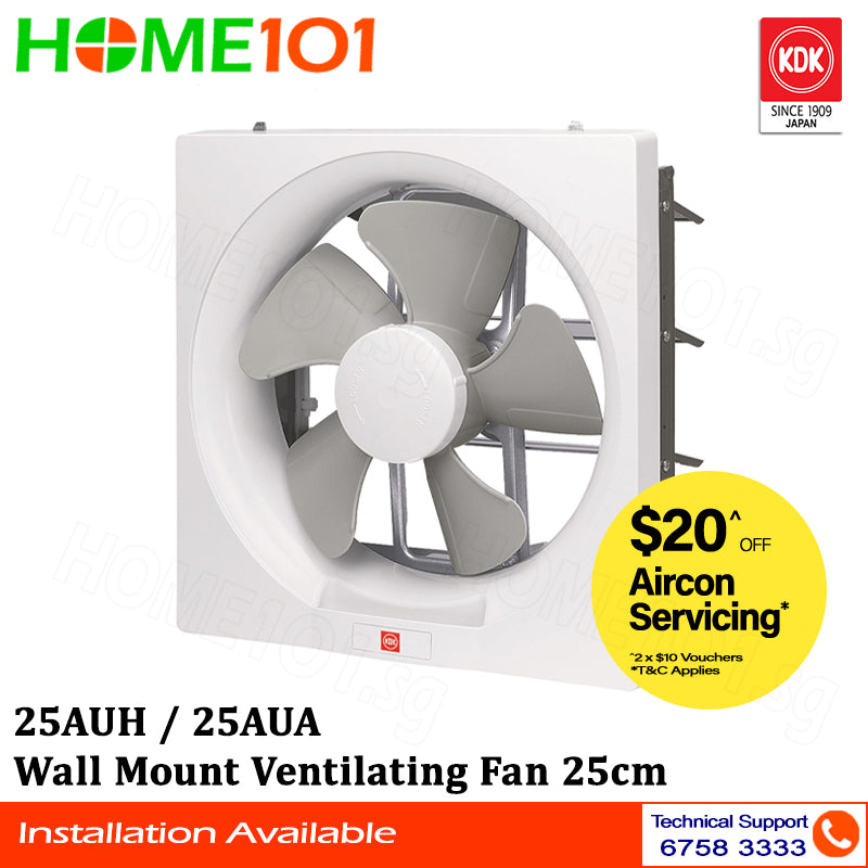 KDK Wall Mount Ventilating Fan 20-30cm 20AUA / 25AUA / 30AUA
